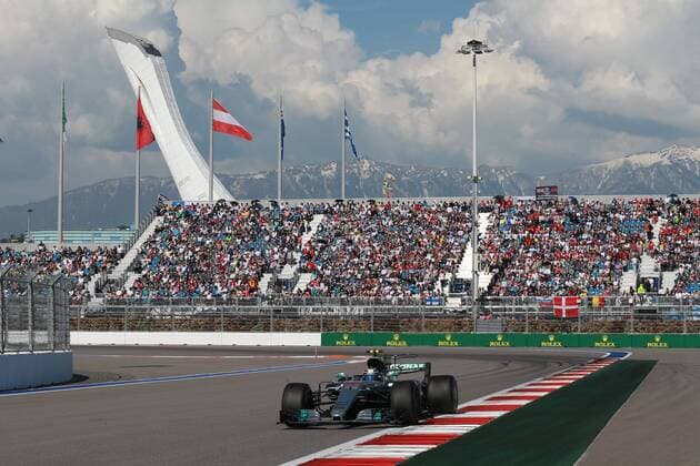 Motorsports: FIA Formula One World Championship WM Weltmeisterschaft 2017, Grand Prix of Russia, 77 Valtteri Bottas (FIN, Mercedes AMG Petronas), Sotschi Russia xHOCHxZWEIx
