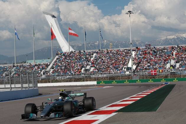 Motorsports: FIA Formula One World Championship WM Weltmeisterschaft 2017, Grand Prix of Russia, 77 Valtteri Bottas (FIN, Mercedes AMG Petronas), Sotschi Russia xHOCHxZWEIx