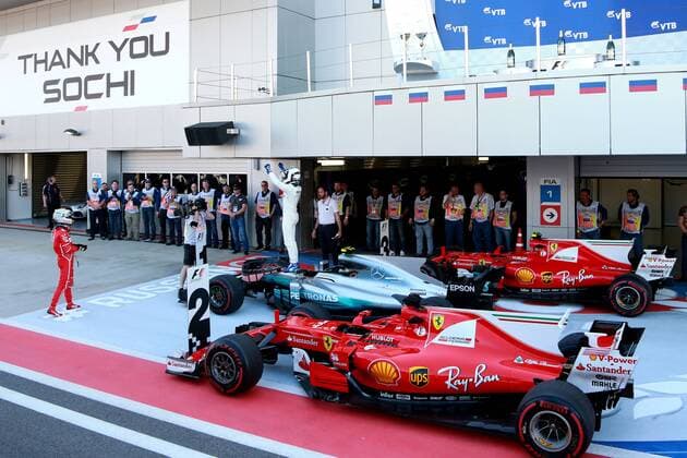 Motorsports: FIA Formula One World Championship WM Weltmeisterschaft 2017, Grand Prix of Russia, 77 Valtteri Bottas (FIN, Mercedes AMG Petronas), Sotschi Russia xHOCHxZWEIx