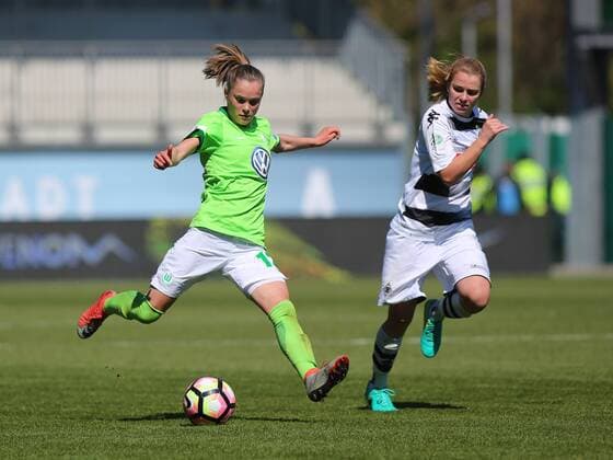 VfL vs Mgladbach, Frauen Wolfsburg, Deutschland. 30.04.2017, FUßBALL - VfL Wolfsburg vs Borussia Mönchengladbach, 1. Allianz Frauen Bundesliga, Saison 2016-17. Bild zeigt: Ewa Pajor (VfL Wolfsburg) Wolfsburg
