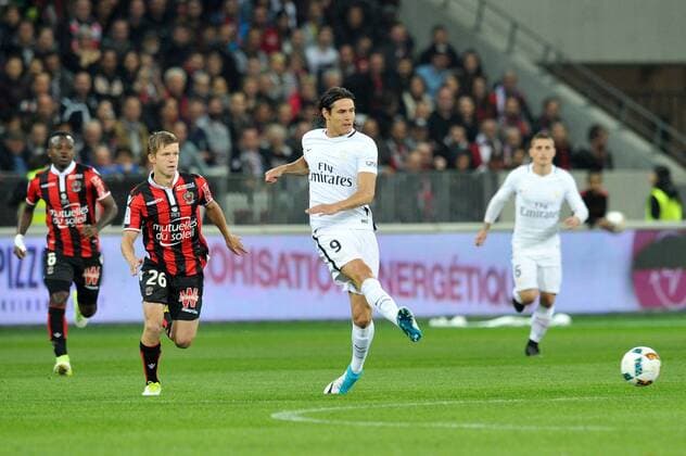 09 EDINSON CAVANI (psg) - 26 VINCENT KOZIELLO (psg) FOOTBALL : Nice vs Paris SG - Ligue 1 - 30 04 2017 FEP Panoramic 