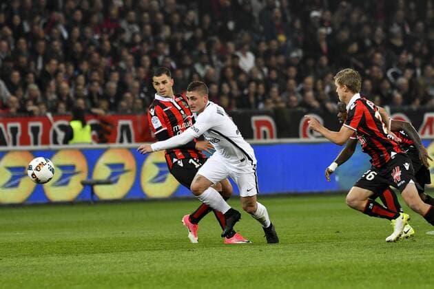 Marco Verratti (Paris Saint Germain) FOOTBALL : OGC Nice vs Paris SG - Ligue 1 - 30 04 2017 NorbertScanella Panoramic 