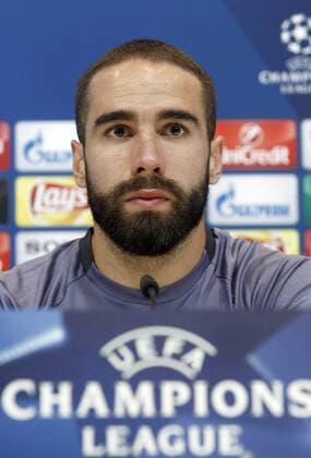 Real Madrid s Daniel Carvajal in press conference PK Pressekonferenz after training session. May 1,2017.  (2017050172)