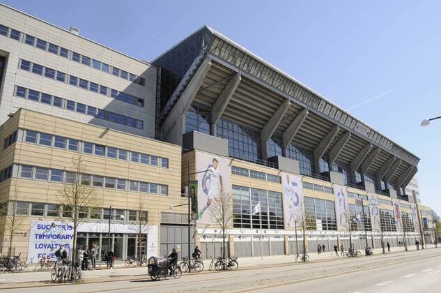 Copenhagen_Denmark _01 May 2017_ Denmark s national stadium and home of fc openhagen (Football club Copenhagen ) onsterbro . (Photo. Francis Dean Deanpictures.) 