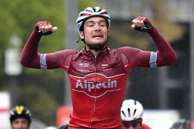01.05.2017, xmhx, Radsport, Rund um den Finanzplatz Eschborn 2017, emspor , v.l. Rick Zabel (Team Katusha Alpecin) wird Zweiter Eschborn