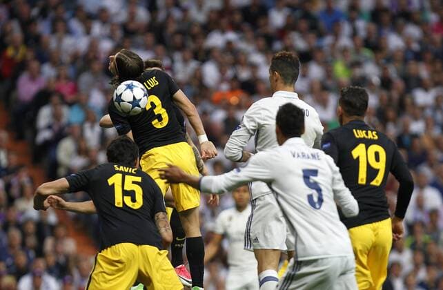Soccer match between Real Madrid and Atletico de Madrid of first round of semifinals of the Champions League 2016 2017, held at the Santiago Bernabeu stadium, in Madrid, May 2, 2017. (Photo: J. Luis Cuesta 261 Cordon Press). Cristiano Ronaldo score  xJosexLuisxCuestax xx