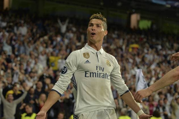 MADRID, ESPANA - 02 MAY of 2017: Goal of Cristiano Ronaldo during the match of Champions League between Real Madrid and Atletico de Madrid in Stadium Santiago Bernabeu (Madrid). (Isa Saiz Cordon Press).  xIsaxSaizx xx