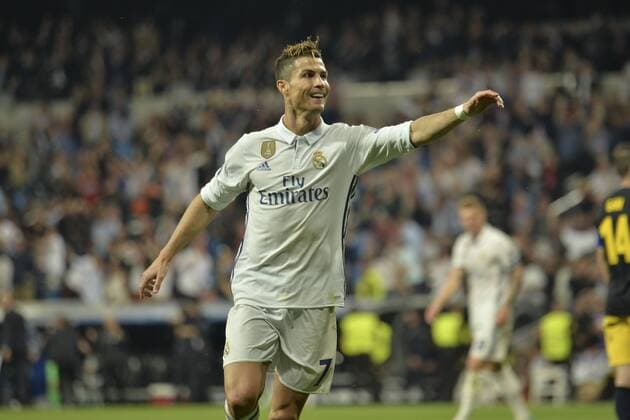 MADRID, ESPANA - 02 MAY of 2017: Goal of Cristiano Ronaldo during the match of Champions League between Real Madrid and Atletico de Madrid in Stadium Santiago Bernabeu (Madrid). (Isa Saiz Cordon Press).  xIsaxSaizx xx