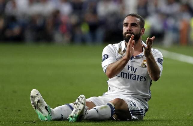 Real Madrid s Dani Carvajal injured. DeFodi