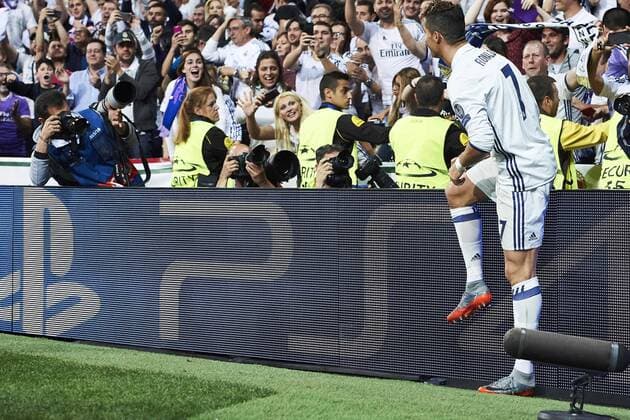 May 2, 2017 - Madrid, Spain - Cristiano Ronaldo (forward; Real Madrid) watched the Champions League, semifinal match between Real Madrid and Atletico de Madrid at Santiago Bernabeu Stadium on May 2, 2017 in Madrid, Spain Spanish Royals attends Real Madrid and Atletico de Madrid Champions League  - ZUMAg15_ 20170502_zaf_g15_093 Copyright: xJackxAbuinx