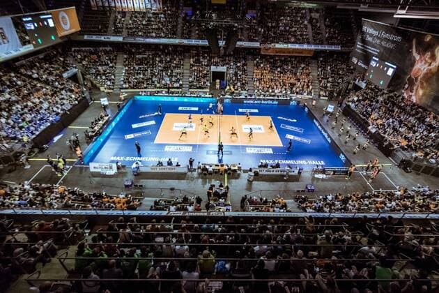 Übersicht Halle 03.05.2017, BR Volleys - VfB Friedrichshafen Play-Off Finale 2. Spiel Volleyball Bundesliga Saison 2016 2017
