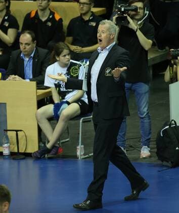 GER, 1.VBL, BR VOLLEYS VS. FRIEDRICHSHAFEN 03.05.2017, Max Schmeling Halle, Berlin, GER, 1.VBL, BR VOLLEYS VS. FRIEDRICHSHAFEN, im Bild Trainer Vital Heynen (Friedrichshafen) nordphotox xEngler