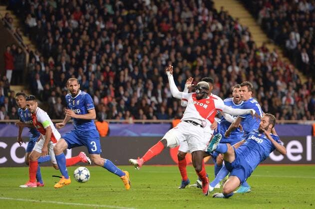 09 RADAMEL FALCAO (mon) - 09 Gonzalo Higuain (juv) - 03 Giorgio Chiellini (juv) - 14 TIEMOUE BAKAYOKO (mon) - 17 Mario Mandzukic (juv) FOOTBALL : Monaco vs Juventus - Ligue des Champions - 1 2 Finale - 03 05 2017 AnthonyBIBARD FEP Panoramic 