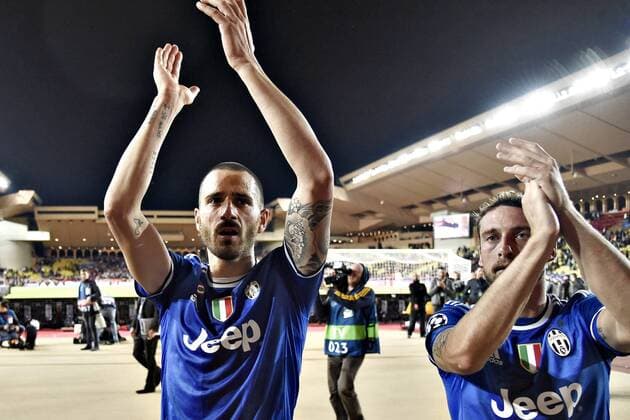 Db Monaco (Francia) 03 05 017 - Champions League Monaco-Juventus foto Daniele Buffa Image nella foto: Leonardo Bonucci-Claudio Marchisio 