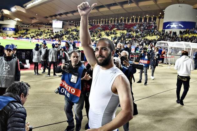 Db Monaco (Francia) 03 05 017 - Champions League Monaco-Juventus foto Daniele Buffa Image nella foto: Gonzalo Higuain 