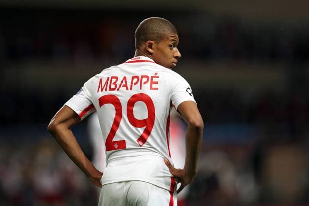 May 3, 2017 - Monaco, Monaco - KYLIAN MBAPPE of Monaco looks dejected during the UEFA Champions League semi final football match, 1st leg, between AS Monaco and Juventus FC on May 3rd, 2017 at Louis II Stadium in Monaco. Football - UEFA Champions League - AS Monaco vs Juventus FC  - ZUMAb169 20170503_zaa_b169_009 Copyright: xManuelxBlondeau Aop.Pressx