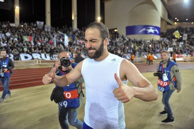 GONZALO GERARDO HIGUAIN (Juventus de Turin) FOOTBALL : AS Monaco vs Juventus de Turin - Ligue des champions - 1 2 finale - 03 05 2017 NorbertScanella Panoramic 