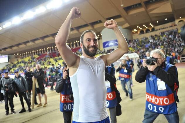 GONZALO GERARDO HIGUAIN (Juventus de Turin) FOOTBALL : AS Monaco vs Juventus de Turin - Ligue des champions - 1 2 finale - 03 05 2017 NorbertScanella Panoramic 