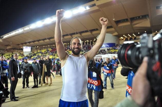 GONZALO GERARDO HIGUAIN (Juventus de Turin) FOOTBALL : AS Monaco vs Juventus de Turin - Ligue des champions - 1 2 finale - 03 05 2017 NorbertScanella Panoramic 
