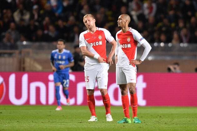 02 FABINHO (mon) - 25 KAMIL GLIK (mon) - DECEPTION FOOTBALL : Monaco vs Juventus - Ligue des Champions - 1 2 Finale - 03 05 2017 AnthonyBIBARD FEP Panoramic 