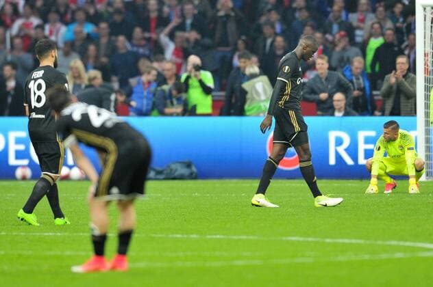 01 ANTHONY LOPES (ol) - 05 Mouctar Diakhaby (ol) - DECEPTION FOOTBALL : Ajax Amsterdam vs Lyon - Europa League - 1 2 Finale - 03 05 2017 FEP Panoramic 