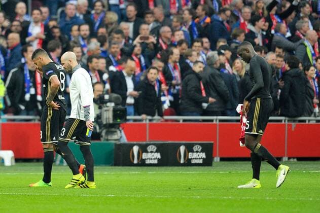 08 CORENTIN TOLISSO (ol) - 05 Mouctar Diakhaby (ol) - DECEPTION FOOTBALL : Ajax Amsterdam vs Lyon - Europa League - 1 2 Finale - 03 05 2017 FEP Panoramic 