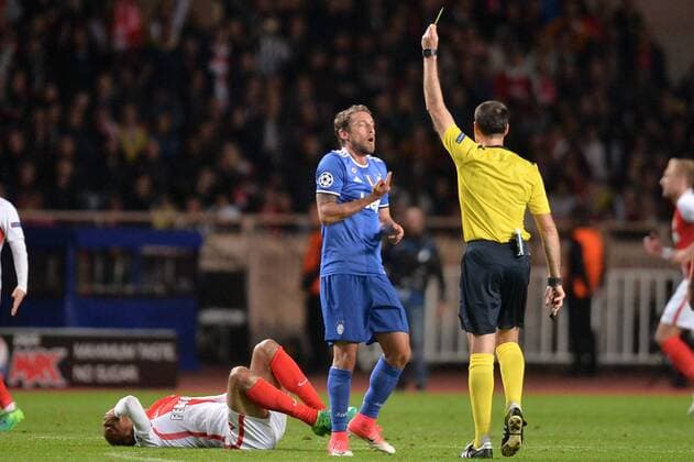 Fußball, CL, AS Monaco - Juventus Turin 08 Claudio Marchisio (juv) - CARTON JAUNE FOOTBALL : Monaco vs Juventus - Ligue des Champions - 1 2 Finale - 03 05 2017 AnthonyBIBARD FEP Panoramic 