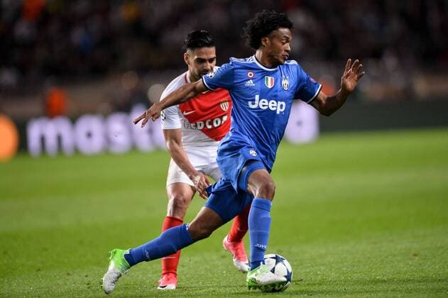Fußball, CL, AS Monaco - Juventus Turin 07 Juan Cuadrado (juv) FOOTBALL : Monaco vs Juventus - Ligue des Champions - 1 2 Finale - 03 05 2017 AnthonyBIBARD FEP Panoramic 