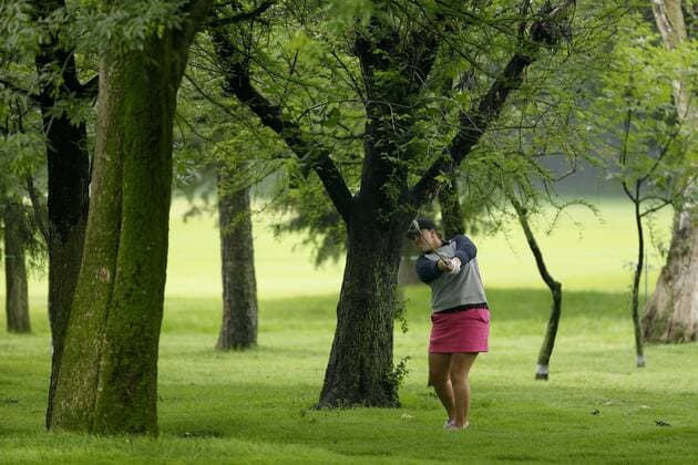 Belgian golfer of Colombian origin Laura Gonzalez-Escallon competes during the second round of the LPGA Golf Damen Lorena Ochoa Match Play Tournament at Mexico s Golf Club in Mexico City, Mexico, 05 May 2017. LORENA OCHOA MATCH PLAY TOURNAMENT IN MEXICO !ACHTUNG: NUR REDAKTIONELLE NUTZUNG!  Copyright: xJoséxMéndezx MEX001 20170505-636296098054768013