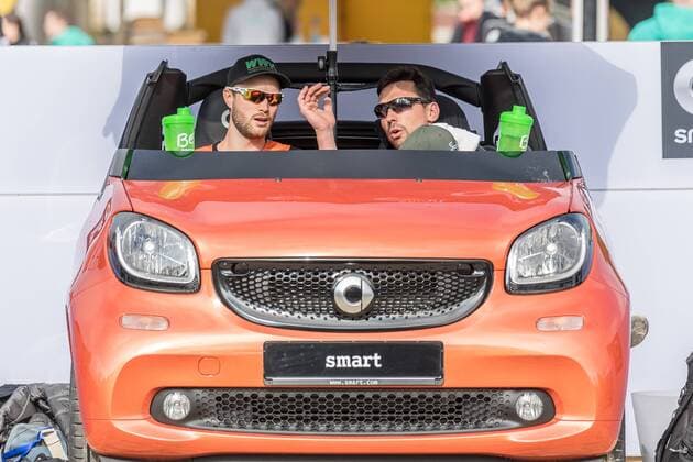 smart Beach Tour 2017 - Super Cup Muenster, 06.05.2017 Armin Dollinger (Hamburger SV), Jonathan Erdmann (Hamburger SV); smart Beach Tour 2017 - Super Cup Muenster am 06.05.2017, Muenster. xPWx