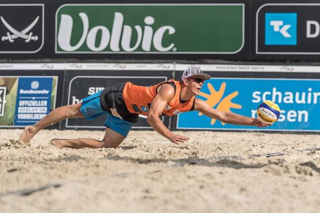 smart Beach Tour 2017 - Super Cup Muenster, 06.05.2017 Janis Smedins (LAT); smart Beach Tour 2017 - Super Cup Muenster am 06.05.2017, Muenster. xPWx