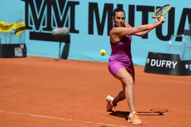 May 6, 2017 - Madrid, Spain - ROBERTA VINCI of Italy in her first round match at the Mutua Madrid Open tennis tournament. Tennis 2017 - Mutua Madrid Open - Day 1 - ZUMAl132 20170506_zap_l132_004 Copyright: xChristopherxLevyx