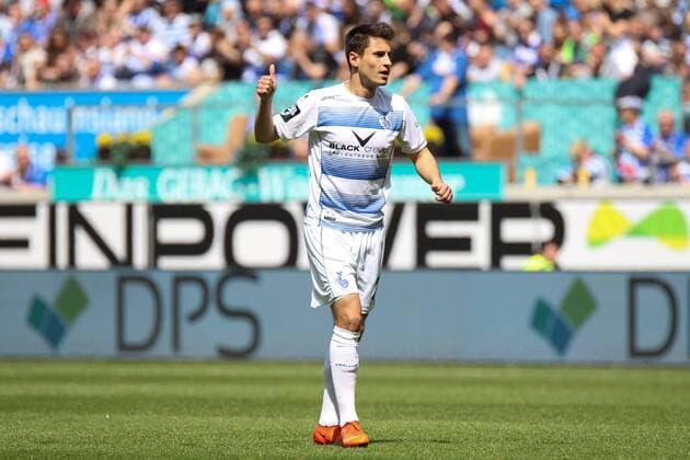 Fabian Schnellhardt ( 23, MSV Duisburg) zeigt den Daumen nach oben, Fussball - 3.Liga - MSV Duisburg vs. Sportfreunde Lotte, Duisburg,06.05.2017, Duisburg Copyright: xBohla Eibner-Pressefotox EP_mba