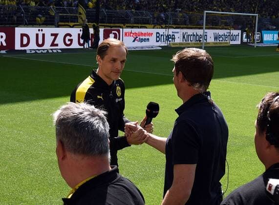 06.05.2017, xhbx, Fussball 1.Bundesliga, Borussia Dortmund - TSG 1899 Hoffenheim, emspor, v.l. Trainer Thomas Tuchel (Borussia Dortmund), Trainer Julian Nagelsmann (TSG 1899 Hoffenheim) Dortmund