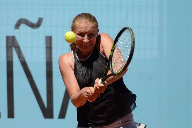 May 6, 2017 - Madrid, Spain - ALLA KUDRYAVTSEVA of Russia in her first round match at the Mutua Madrid Open tennis tournament. Tennis 2017 - Mutua Madrid Open - Day 1 - ZUMAl132 20170506_zap_l132_010 Copyright: xChristopherxLevyx