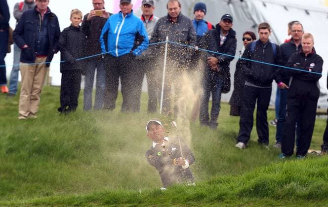 May 6, 2017 - St Albans, United Kingdom - Kiradech Aphibarnrat of Thailand.during The Group B between Thailand and Spain during day one of GolfSixes at Centhurion Club on May 6, 2017 in St.Albans, Engalnd GolfSixes Grouo Stages - Golf  - ZUMAn230 20170506_zaa_n230_099 Copyright: xKieranxGalvinx