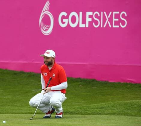 May 6, 2017 - St Albans, United Kingdom - Andy Sullivan of England.during The Group A between England and Denmark during day one of GolfSixes at Centhurion Club on May 6, 2017 in St.Albans, Engalnd GolfSixes Grouo Stages - Golf  - ZUMAn230 20170506_zaa_n230_146 Copyright: xKieranxGalvinx
