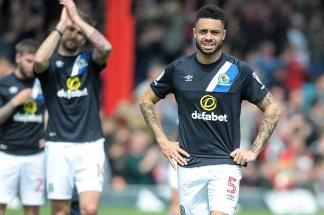 Derrick Williams of Blackburn Rovers is in tears after his team got relegated during the EFL Sky Bet Championship match between Brentford and Blackburn Rovers at Griffin Park, London, England on 7 May 2017. Copyright: xSalvioxCalabresex 15310063