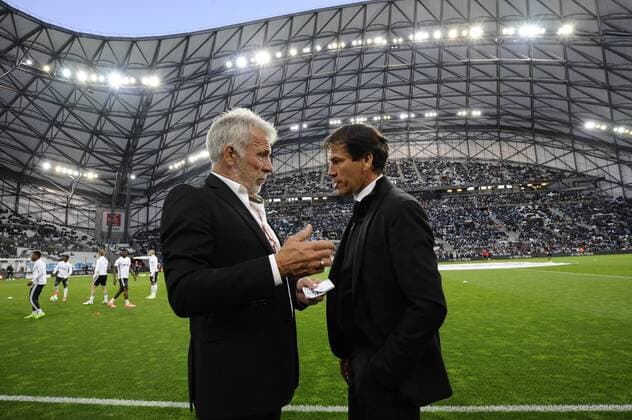 Gerets (OM) - Rudi Garcia (OM) FOOTBALL : Marseille vs Nice - Ligue1 - 07 05 2017 FranckPennant Panoramic 