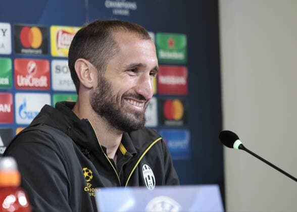 May 8, 2017 - Turin, Italy - Giorgio Chiellini during the press conference PK Pressekonferenz before Champions League semi-finals match between Juventus v Monaco, in Turin, on May 8, 2017. Juventus Press Conference  - ZUMAn230 20170508_zaa_n230_051 Copyright: xLorisxRosellix