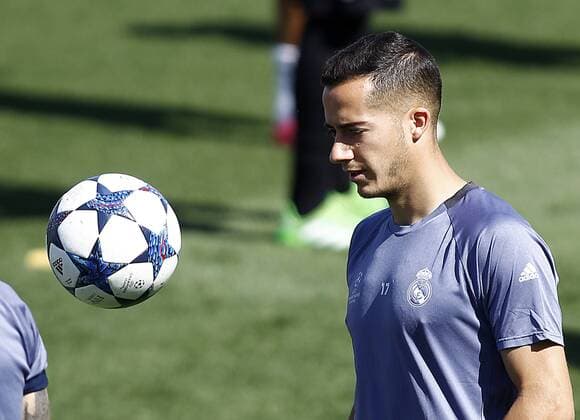 Real Madrid s Lucas Vazquez during training session. May 9,2017.  (2017050927)