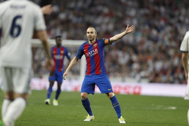 Andres Iniesta (Barcelona), APRIL 23, 2017 - Football Soccer : Spanish La Liga Santander match between Real Madrid CF 2-3 FC Barcelona Barca at the Santiago Bernabeu stadium in Madrid, Spain. Noxthirdxpartyxsales  (heha032871)