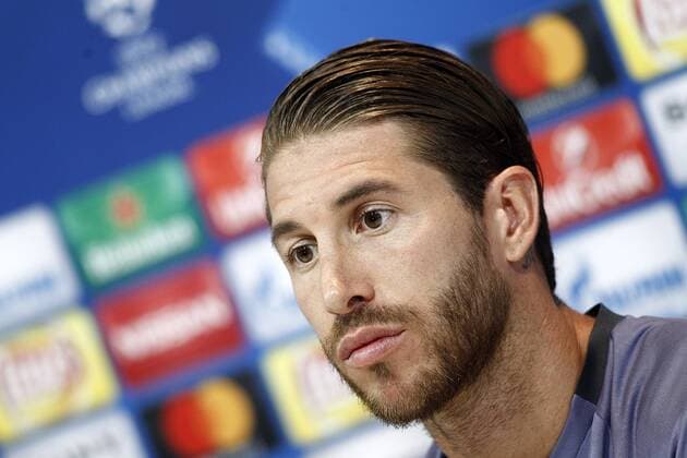 Real Madrid s Sergio Ramos in press conference PK Pressekonferenz after training session. May 9,2017.  (2017050982)