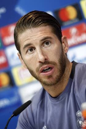 Real Madrid s Sergio Ramos in press conference PK Pressekonferenz after training session. May 9,2017.  (2017050980)