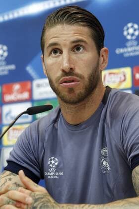 Real Madrid s Sergio Ramos in press conference PK Pressekonferenz after training session. May 9,2017.  (2017050962)