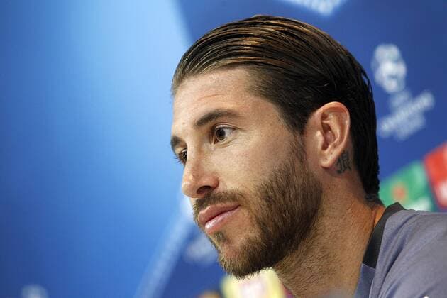 Real Madrid s Sergio Ramos in press conference PK Pressekonferenz after training session. May 9,2017.  (2017050994)
