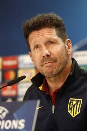 Atletico de Madrid s coach Diego Pablo Cholo Simeone in press conference PK Pressekonferenz before training session. May 9,2017.  (20170509149)