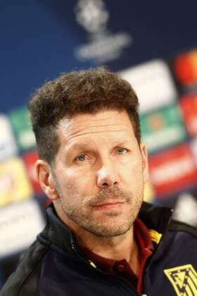 Atletico de Madrid s coach Diego Pablo Cholo Simeone in press conference PK Pressekonferenz before training session. May 9,2017.  (20170509134)