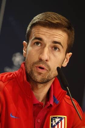 Atletico de Madrid s Gabi Fernandez in press conference PK Pressekonferenz before training session. May 9,2017.  (20170509139)