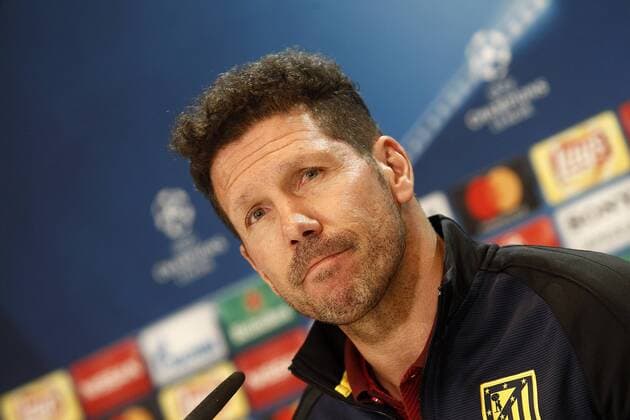 Atletico de Madrid s coach Diego Pablo Cholo Simeone in press conference PK Pressekonferenz before training session. May 9,2017.  (20170509146)
